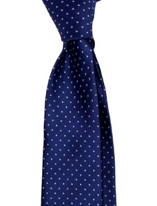 Kolem Krku Tmavě modrá kravata s puntíky
