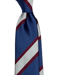 Kolem Krku Šedomodrá kravata s proužky