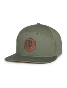 Gestycaps Kšiltovka 7 Panel Khaki-stromky korek