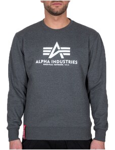 Alpha Industries Basic Sweater (charcoal h./white) M