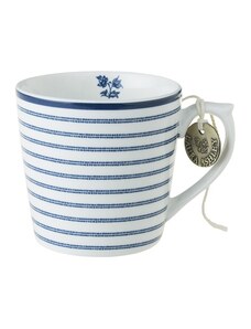 Laura Ashley UK Porcelánový hrnek Candy Stripe blue 220ml