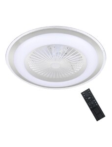 Milagro LED Stmívatelné stropní svítidlo s ventilátorem ZONDA LED/48W/230V stříbrná + DO MI1976