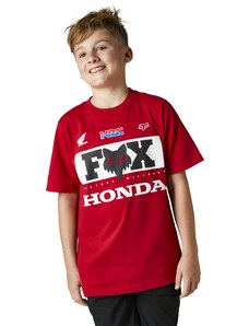 Dětské triko Fox Yth Honda Ss Tee - Flame Red