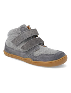 Barefoot kotníková obuv bLIFESTYLE - Loris velcro grau šedá