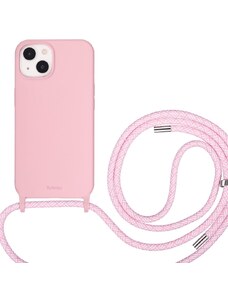 ArtWizz HangOn Silicone kryt pro iPhone 13 se šňůrkou, růžový