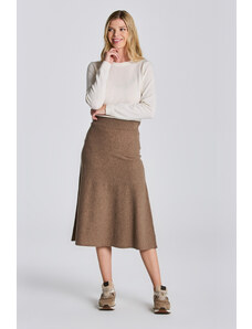 SUKNĚ GANT D1. SUPERFINE LAMBSWOOL SKIRT hnědá S/M