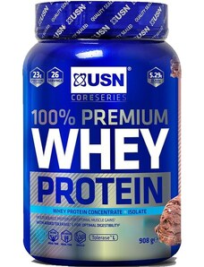Proteinové prášky USN 100% Whey Protein Premium čokoláda 908 g un01