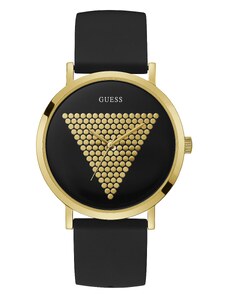 GUESS | Imprint hodinky | Černá;zlatá