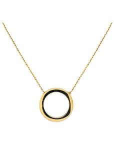 Evolution Group Zlatý 14 karátový náhrdelník kroužek 92A00023