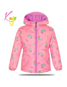 Dívčí zimní kabát/bunda- KUGO KM9982 - růžový