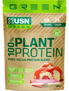 Proteinové prášky USN 100% Plant Protein jahoda 900g pp002