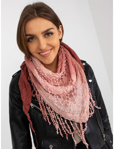 Fashionhunters Dámský růžový mušelínový šátek