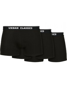 URBAN CLASSICS Organic Boxer Shorts 3-Pack - black+black+black