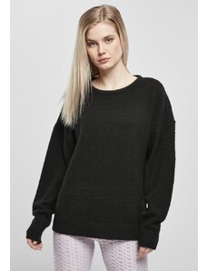 URBAN CLASSICS Ladies Chunky Fluffy Sweater - black