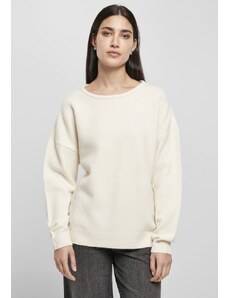URBAN CLASSICS Ladies Chunky Fluffy Sweater - whitesand