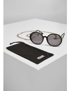 URBAN CLASSICS Sunglasses Cannes with Chain - black