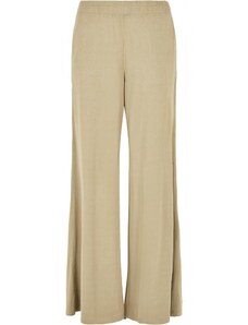 URBAN CLASSICS Ladies Modal Wide Leg Pants - khaki