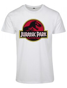 URBAN CLASSICS Tričko Universal Jurassic Park Logo Tee - white