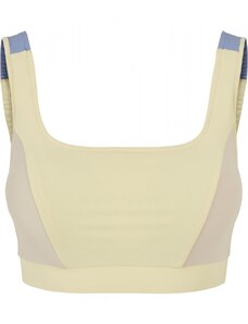 URBAN CLASSICS Ladies Color Block Bra - softyellow/softseagrass/vablue