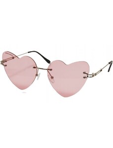 URBAN CLASSICS Sunglasses Heart With Chain - rose/silver