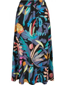 URBAN CLASSICS Ladies Viscose Midi Skirt - blackfruity