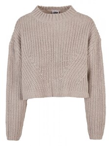 URBAN CLASSICS Ladies Wide Oversize Sweater - warmgrey