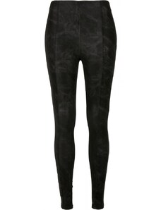 URBAN CLASSICS Ladies Washed Faux Leather Pants - black