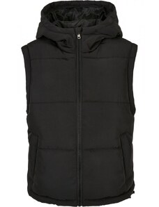 URBAN CLASSICS Ladies Recycled Twill Puffer Vest - black