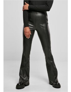 URBAN CLASSICS Ladies Synthetic Leather Flared Pants