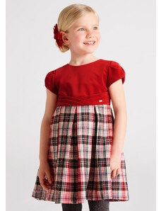 Dívčí společenské šaty, MAYORAL červené kárované