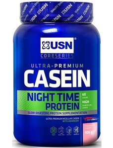 Proteinové prášky USN Casein Protein jahoda 908g un171