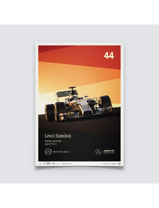 Automobilist Posters | Mercedes-AMG Petronas Motorsport - Lewis Hamilton - 2014 | Limited Edition