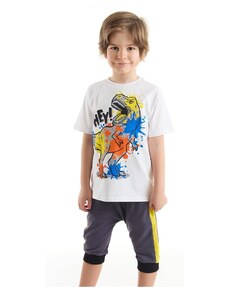 mshb&g Dino Splash Boys T-shirt Capri Shorts Set