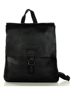 Kožený batoh ve vintage stylu MARCO Kabelky od Hraběnky; černá