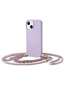 Kryt se šňůrkou pro iPhone 14 PLUS - Tech-Protect, Icon Chain Violet