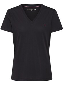 Tommy Hilfiger dámské tričko Solid v-neck blk