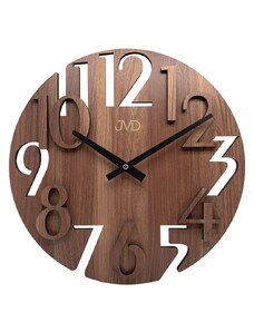 JVD Dřevěné designové 3D nástěnné hodiny JVD HT113.3