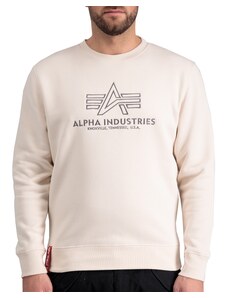 Alpha Industries Basic Sweater Embroidery (jet stream white) M