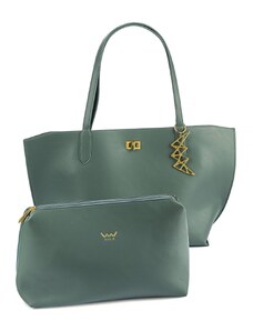 Trendová dámská koženková kabelka přes rameno VUCH Kayleigh, zelená