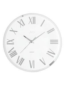 Luxusní skleněné nástěnné hodiny s římskými čísly JVD NS22006.3
