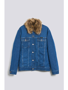 BUNDA GANT W. DENIM FAUX FUR JACKET modrá S