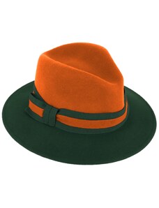 Dámský dvoubarevný plstěný klobouk od Fiebig - Aisha Orange