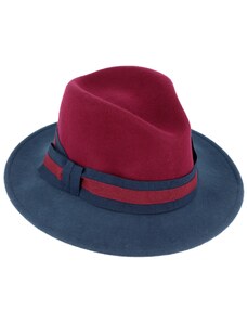 Dámský dvoubarevný plstěný klobouk od Fiebig - Aisha Burgundy