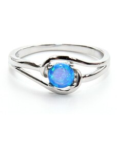Rafity Stříbrný prsten s modrým opálem