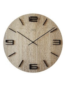 Designové moderní dřevěné hodiny s 3D číslicemi JVD HC27.3