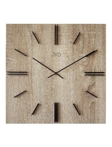 Designové moderní dřevěné hranaté hodiny s 3D číslicemi JVD HC45.1