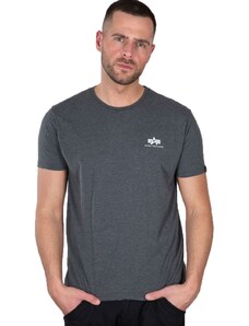 Alpha Industries Basic T Small Logo (charcoal heather/white) M