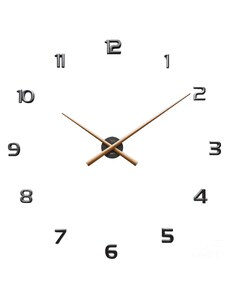 JVD Černo-zlaté nástěnné nalepovací hodiny JVD HT465.6