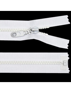 Zip kostěný dělitelný 110 cm bílý