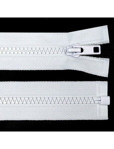 Zip kostěný dělitelný 65 cm bílý